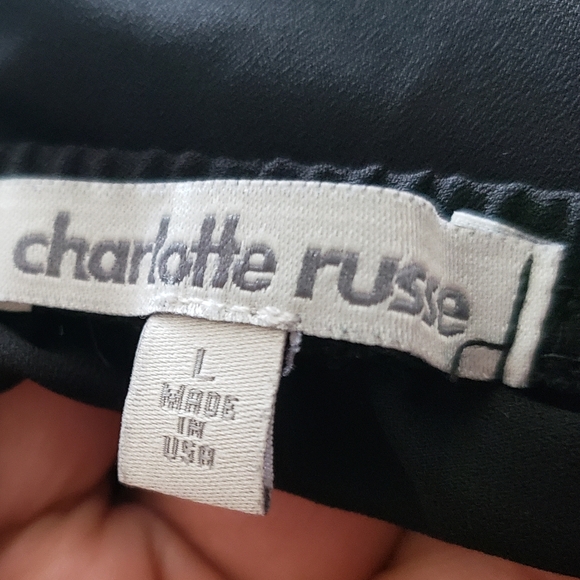 Charlotte Russe Women's Black Long CAPE Sleeve Sheer Romper SZ Large - Picture 4 of 4